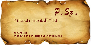 Pitsch Szebáld névjegykártya